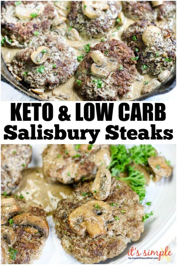 Keto Salisbury Steaks Recipe- Low Carb Only 2 Net Carbs