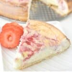 Keto Strawberry Swirl Cheesecake