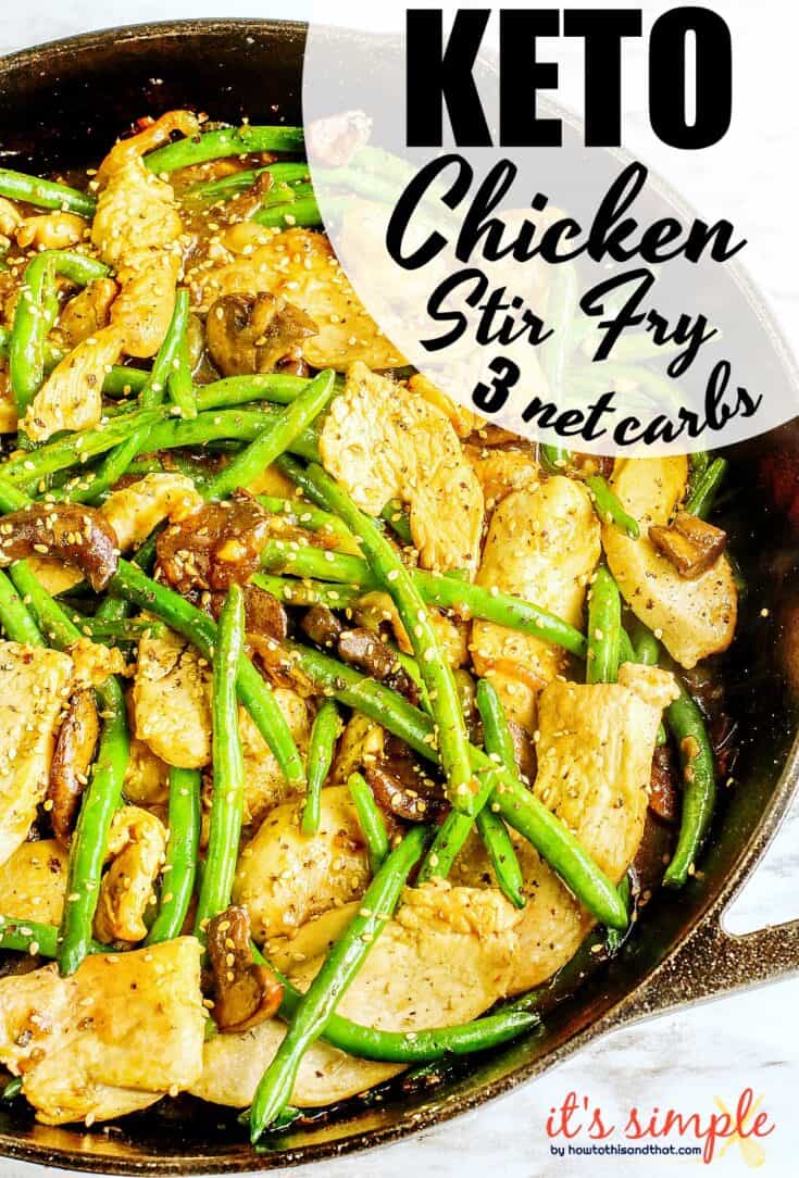 Keto Stir Fry Recipe, Chicken, Green Beans, BEST Stir Fry Sauce