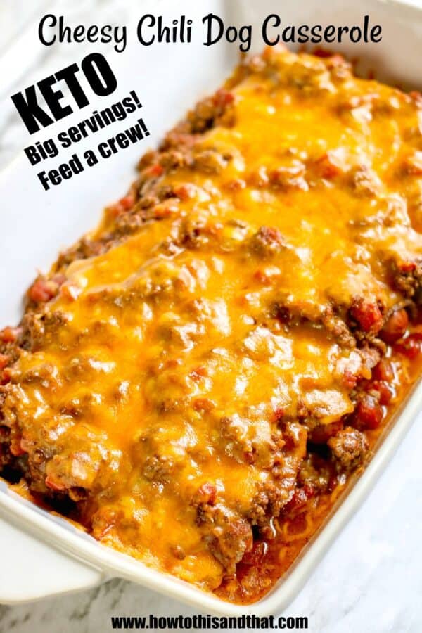 Keto Chili Dog Casserole Recipe- Meal Prep, Family Friendly