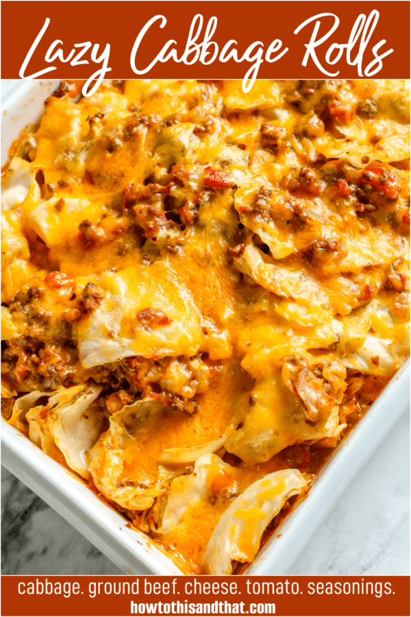 Unstuffed Cabbage Roll Casserole, a LAZY All in One Meal