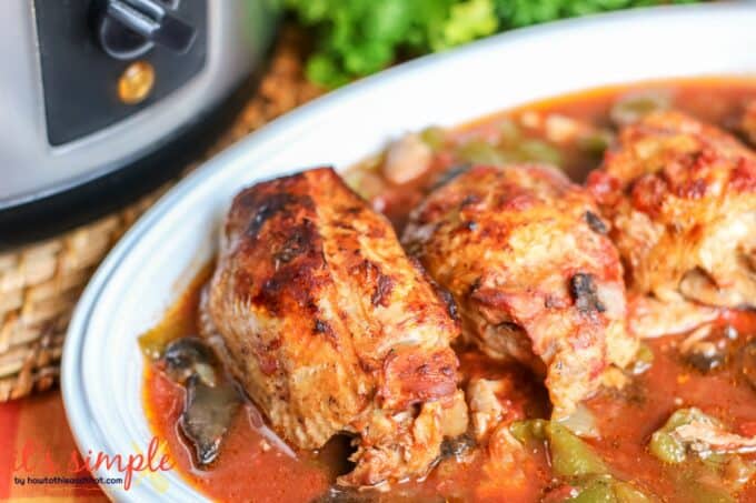 slow cooker chicken cacciatore