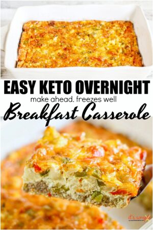 Easy Keto Overnight Breakfast Casserole - ONLY 2 NET CARBS