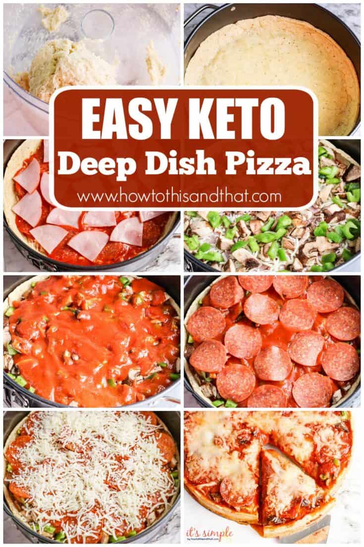 Keto Deep Dish Pizza Loaded with Meat & Cheese, EASY Favorite