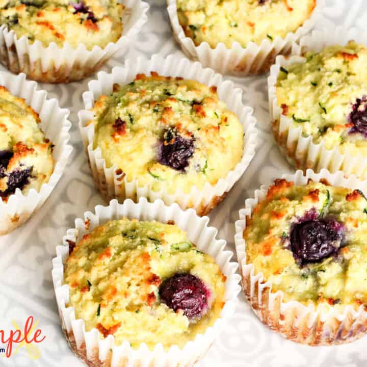 Keto Blueberry Zucchini Muffins