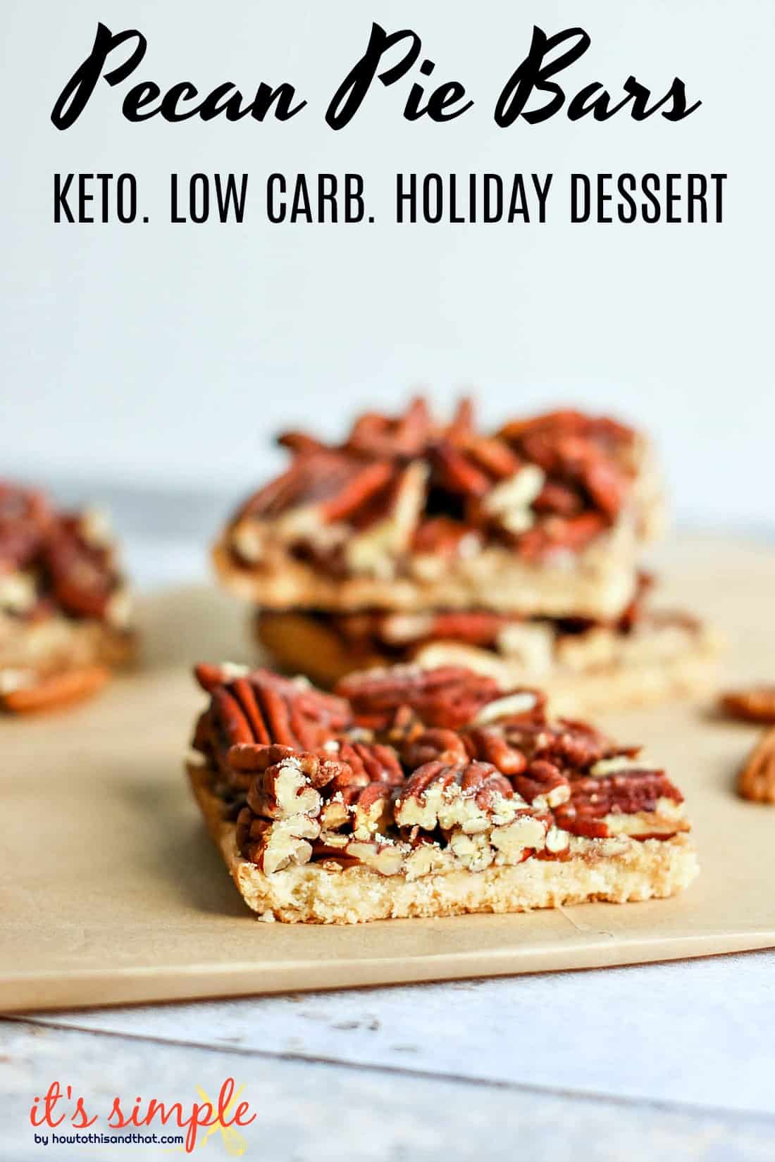 keto pecan pie bars