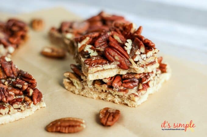 keto pecan pie bars