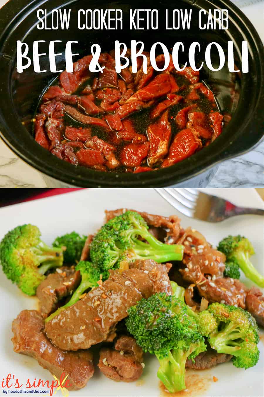 Low Carb Beef and Broccoli in the Slow Cooker! Easy, Tender