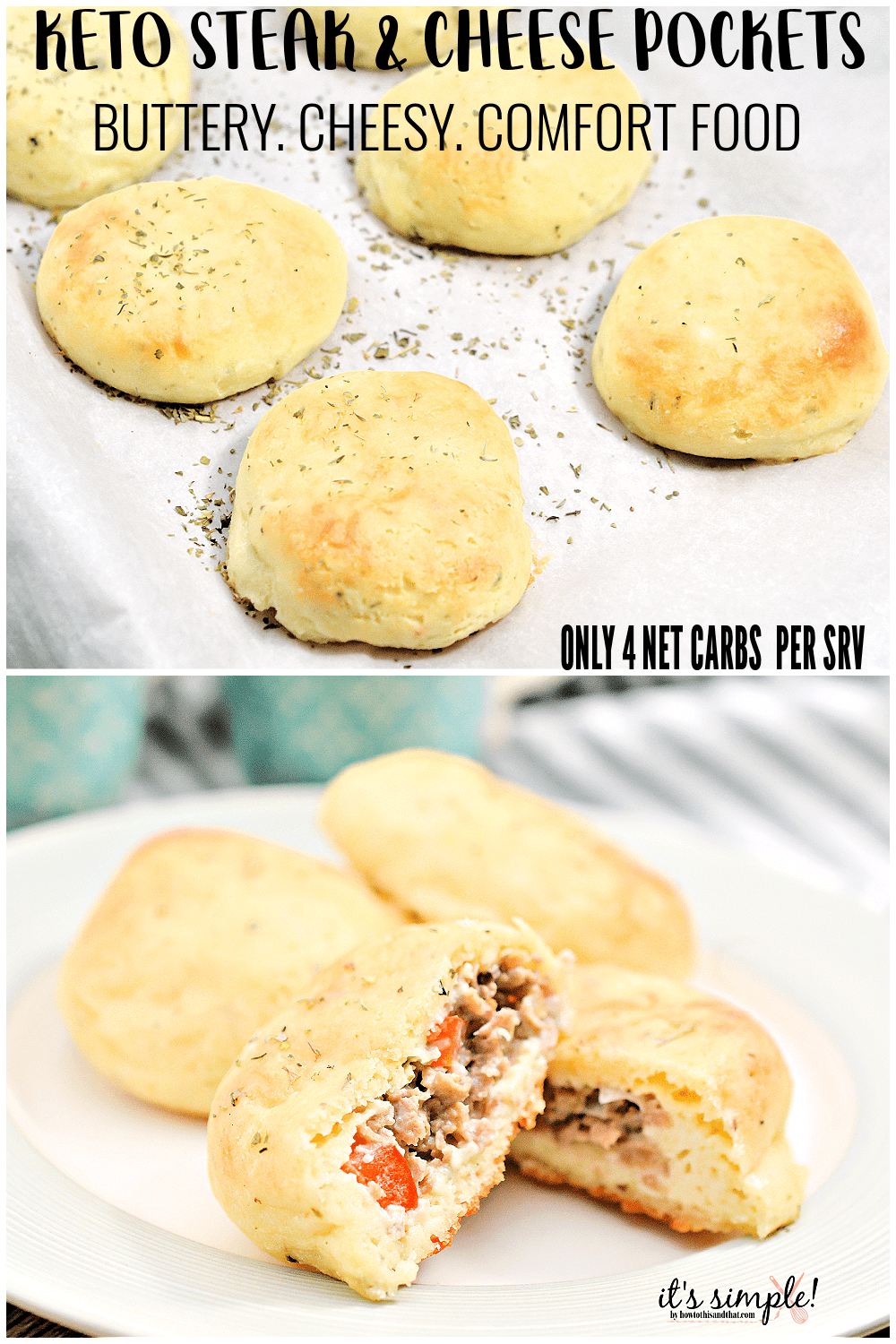 a pile of bite sized keto philly cheesesteak pockets on a plate. 