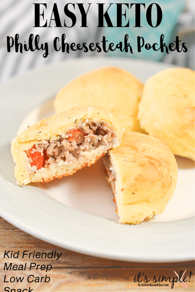 Keto Philly Cheesesteak Pockets Easy & ONLY 4 Net Carbs