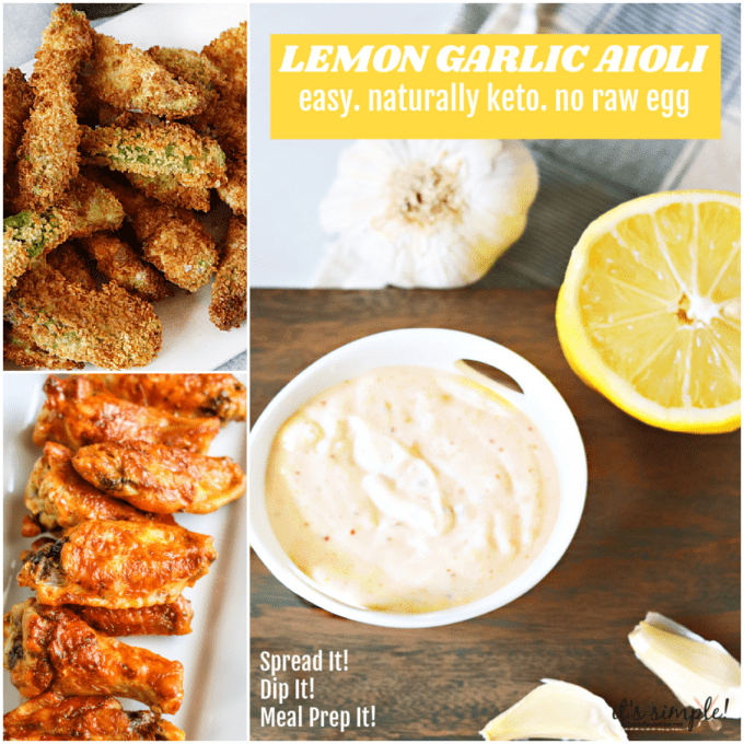 Easy Lemon Garlic Aioli Keto Approved, MultiPurpose