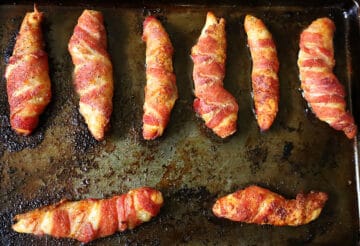 The Ultimate Sticky BBQ Bacon Wrapped Chicken Tenders