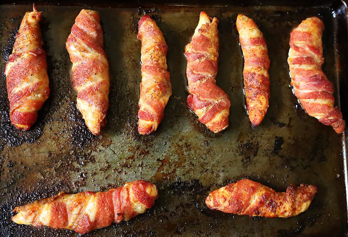 The Ultimate Sticky Bbq Bacon Wrapped Chicken Tenders 0551