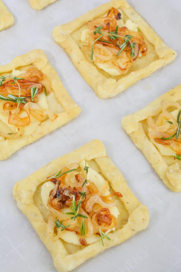 keto onion and brie tarts
