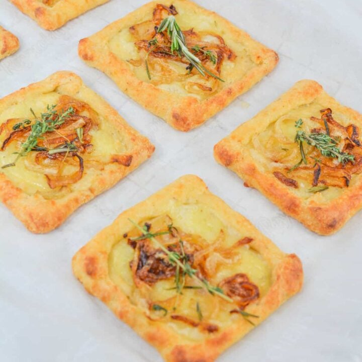Keto Caramelized Onion and Brie Tart