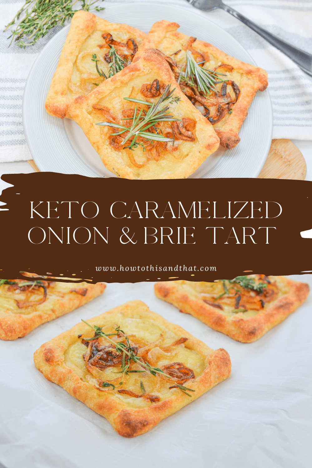 Keto Caramelized Onion and Brie Tart
