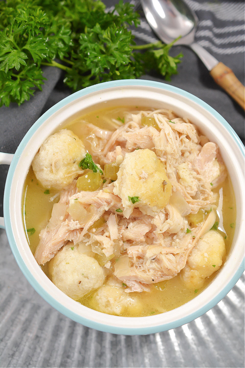 Slow Cooker Chicken and Dumplings, EASY Keto Recipe
