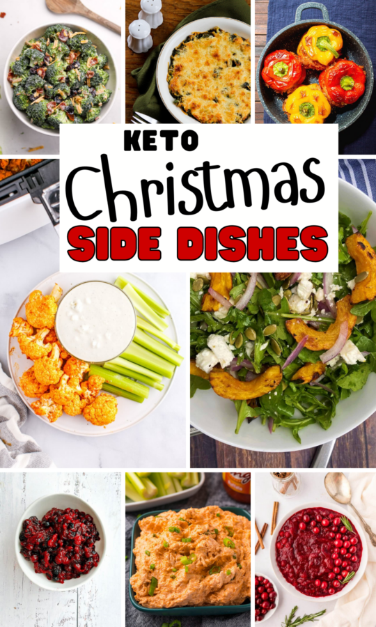 Roundup Image for Keto Christmas Side Dishes