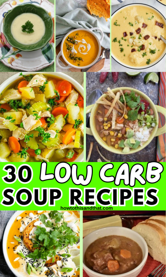 Roundup Image for Low Carb Soup Recipes
