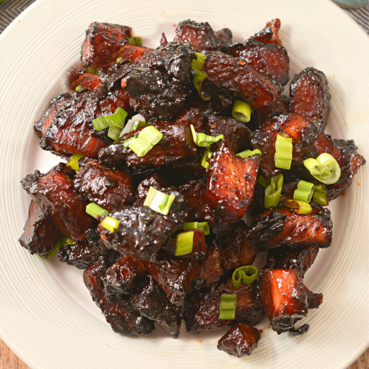 Low Carb Keto Sticky Garlic Burnt ends