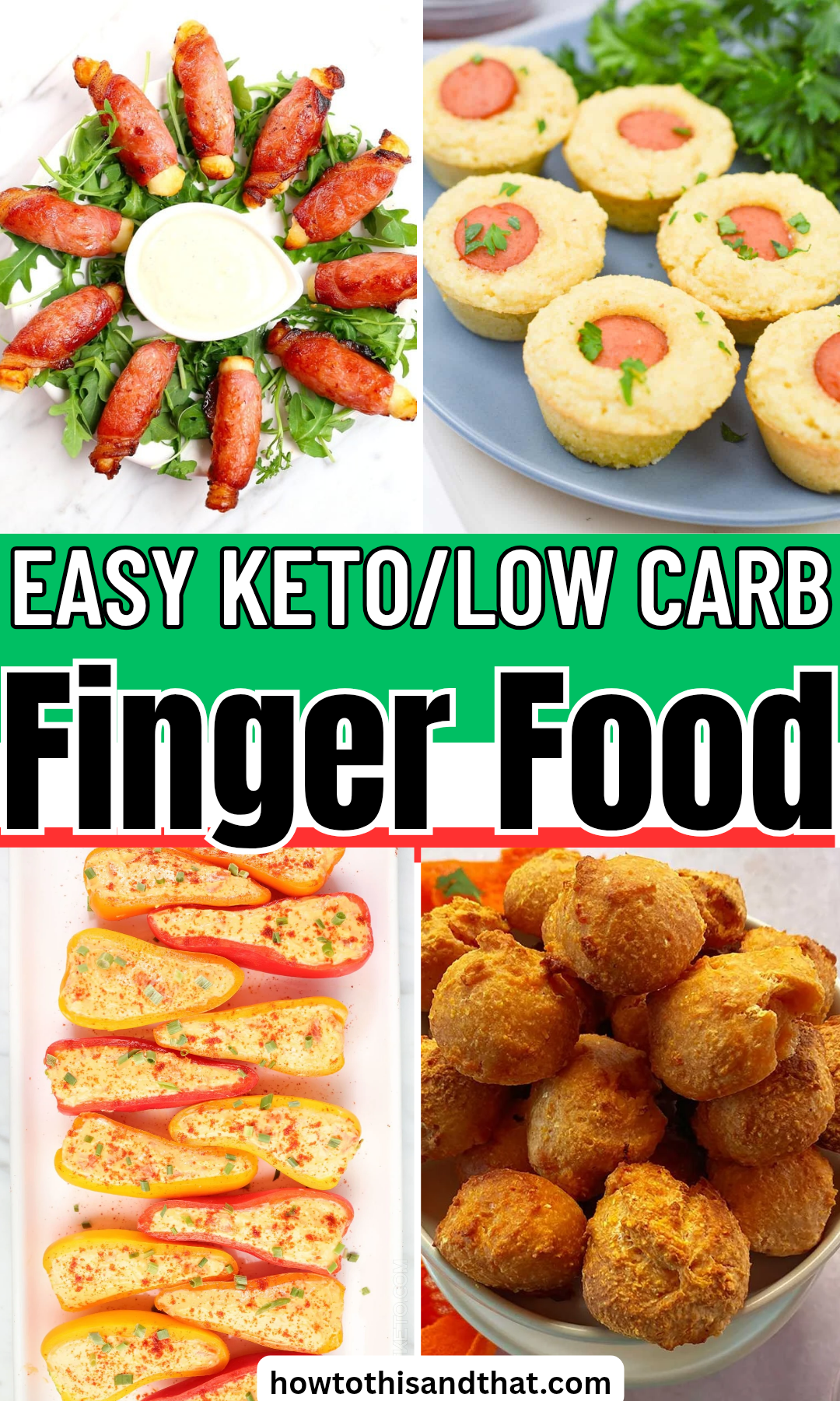 Easy Keto / Low Carb Finger Food Roundup Image for Easy Keto/Low Carb Finger Food