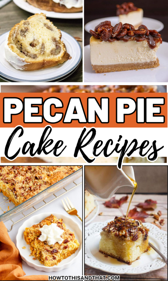 Roundup Image for Pecan Pie Cake Recipes