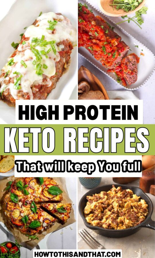 Pinterest Pin For High Protein Keto Recipes
