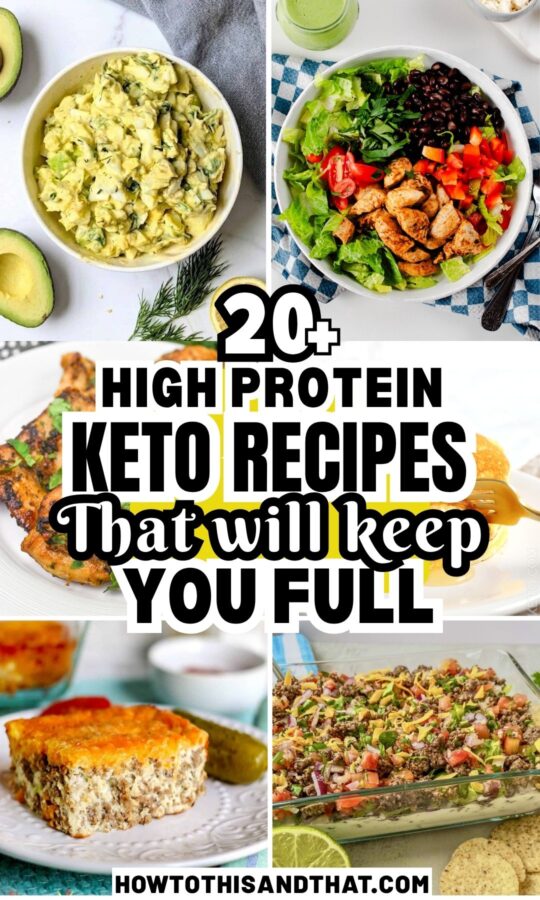 Pinterest Pin For High Protein Keto Recipes