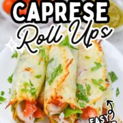 Pinterest Pin for Keto Caprese Rol‍l Ups