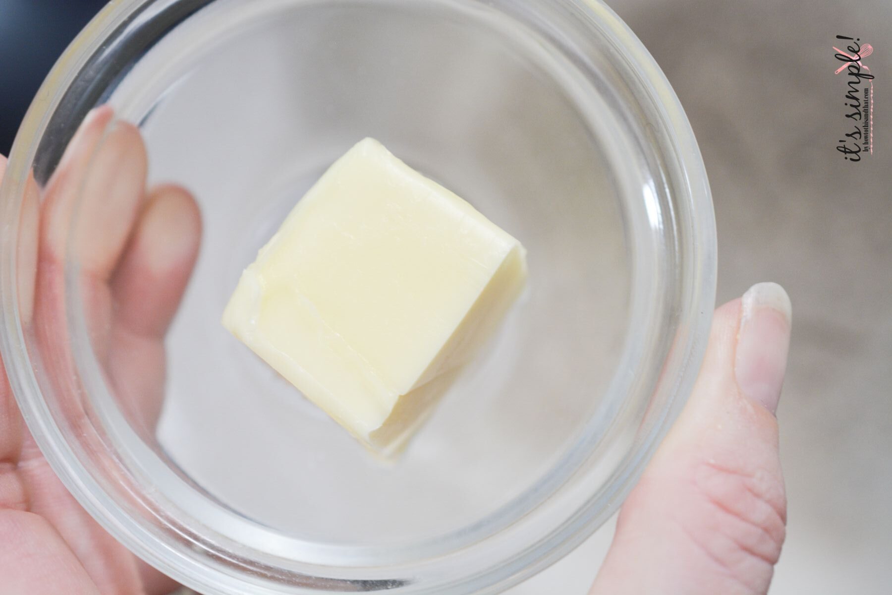 butter in a small bowl for cheese sauce